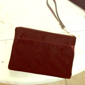 Velvet clutch